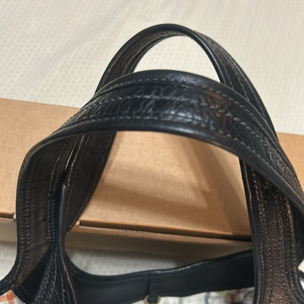 Coach Ergo Black Pleated Leather Tattersall Tote Bag Purse Satchel - Picture 12 of 13